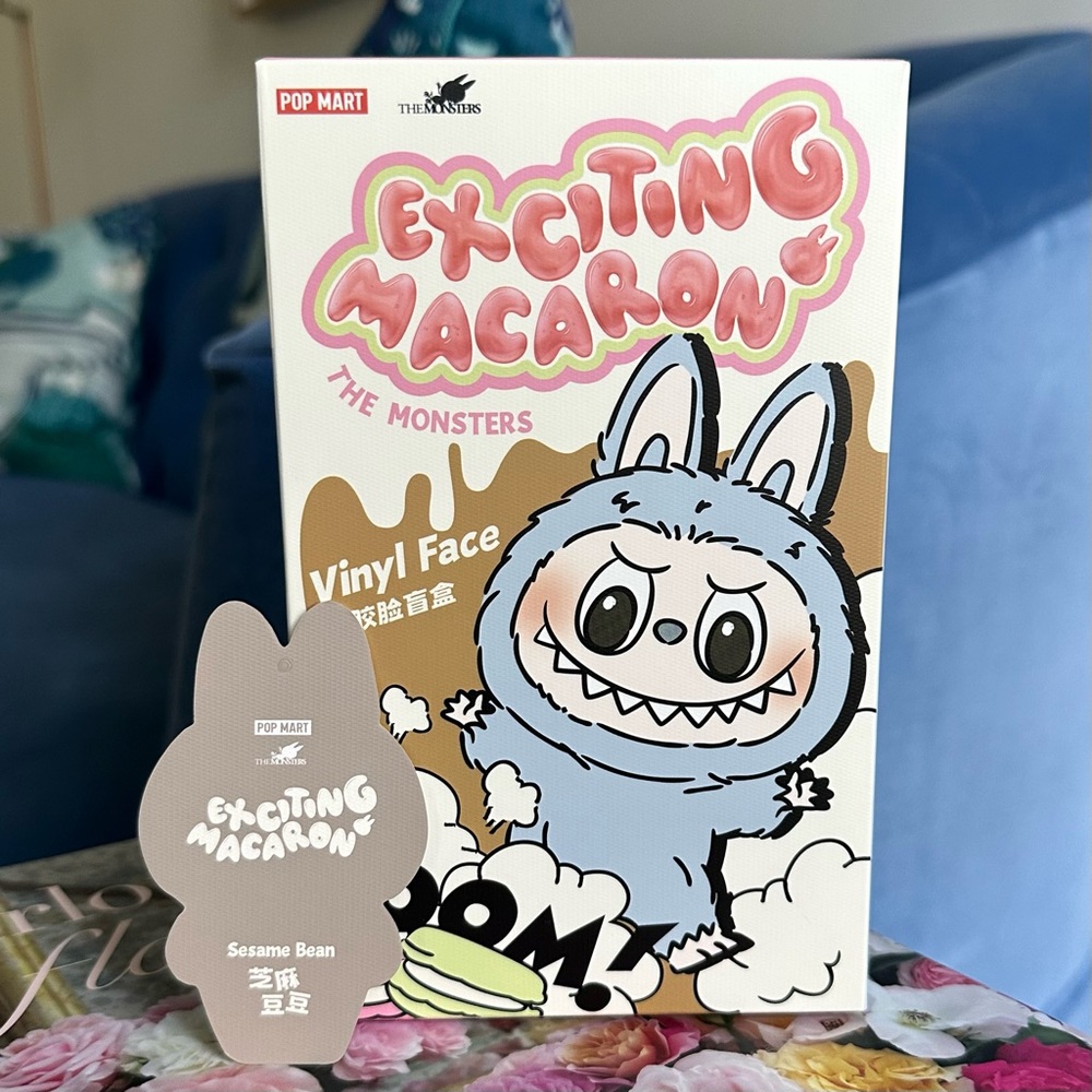 NIB Authentic Pop Mart Exciting Macaron Confirmed Toffee Labubu Vinyl Pendant - Picture 3 of 12